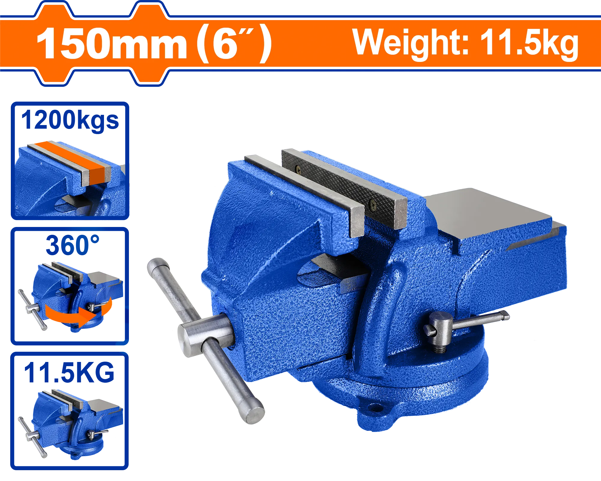 Klamë 150mm 12kg WADFOW WBV1A06