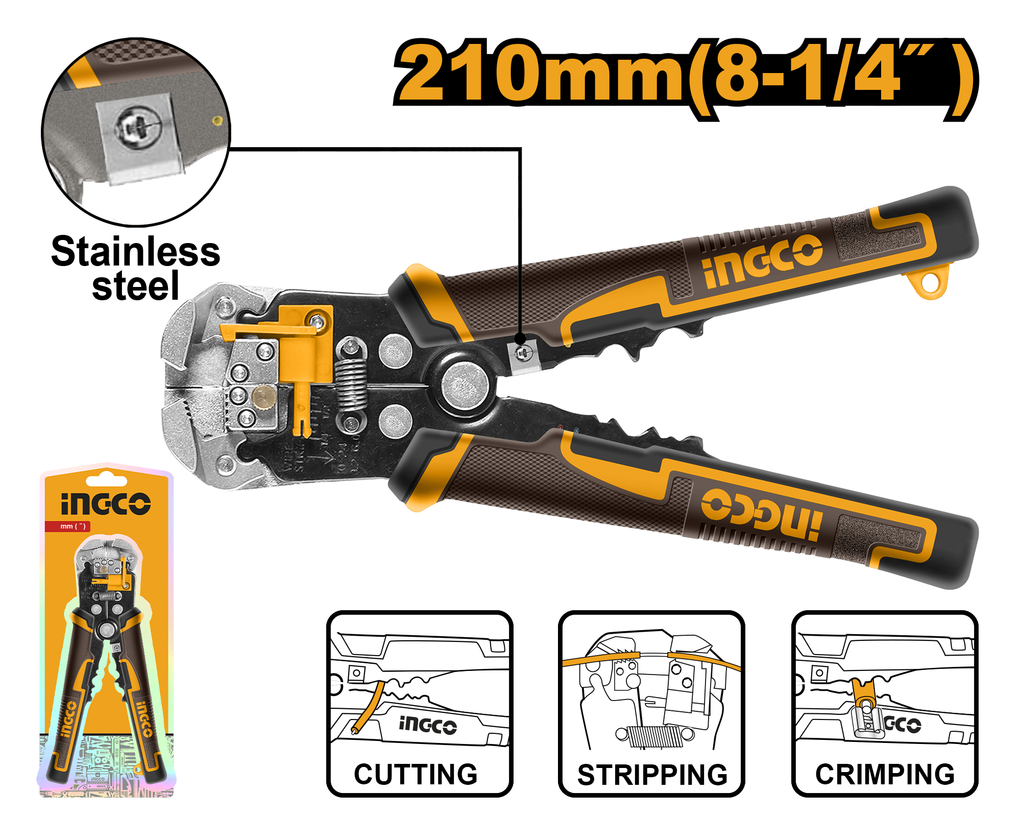 Preze për kabllo 3/1 INGCO HWSP102418
