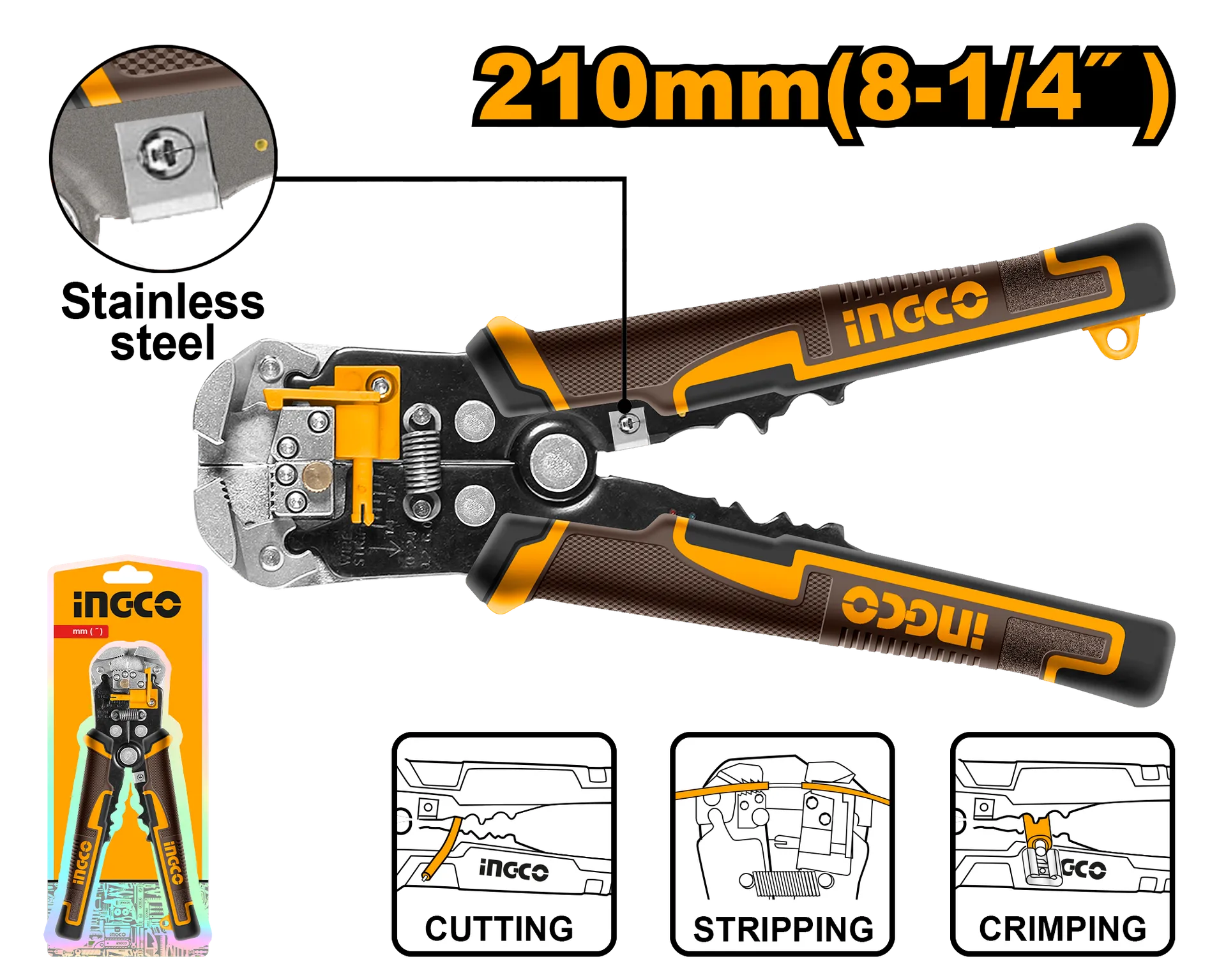 Preze për kabllo 3/1 INGCO HWSP102418