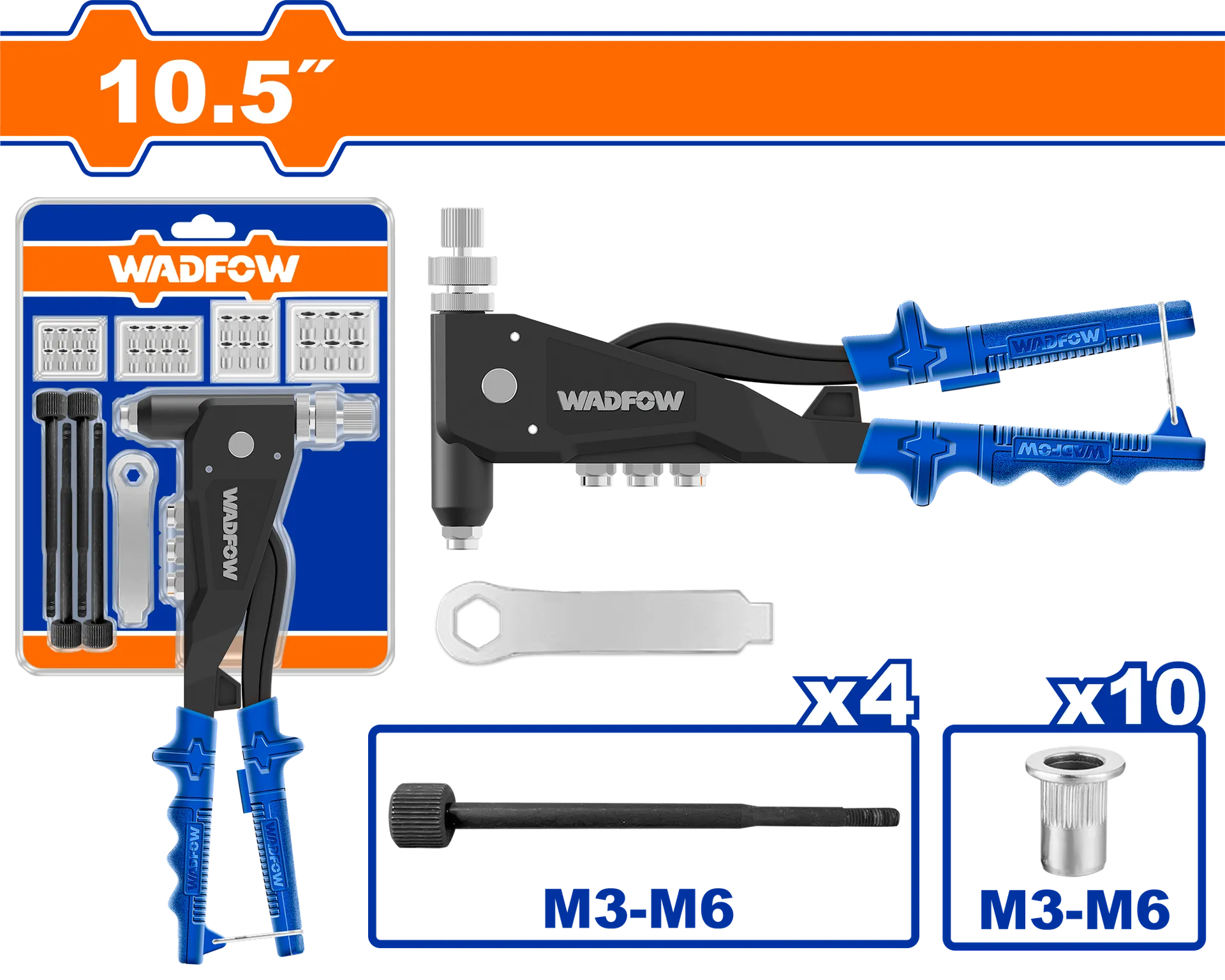ПОП КЛЕШТА 10.5″ – М3-М6 WADFOW WHR5710