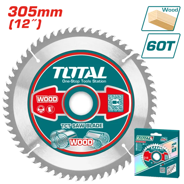 Sharrë për rreth 305mm 60T druri TOTAL TAC231923