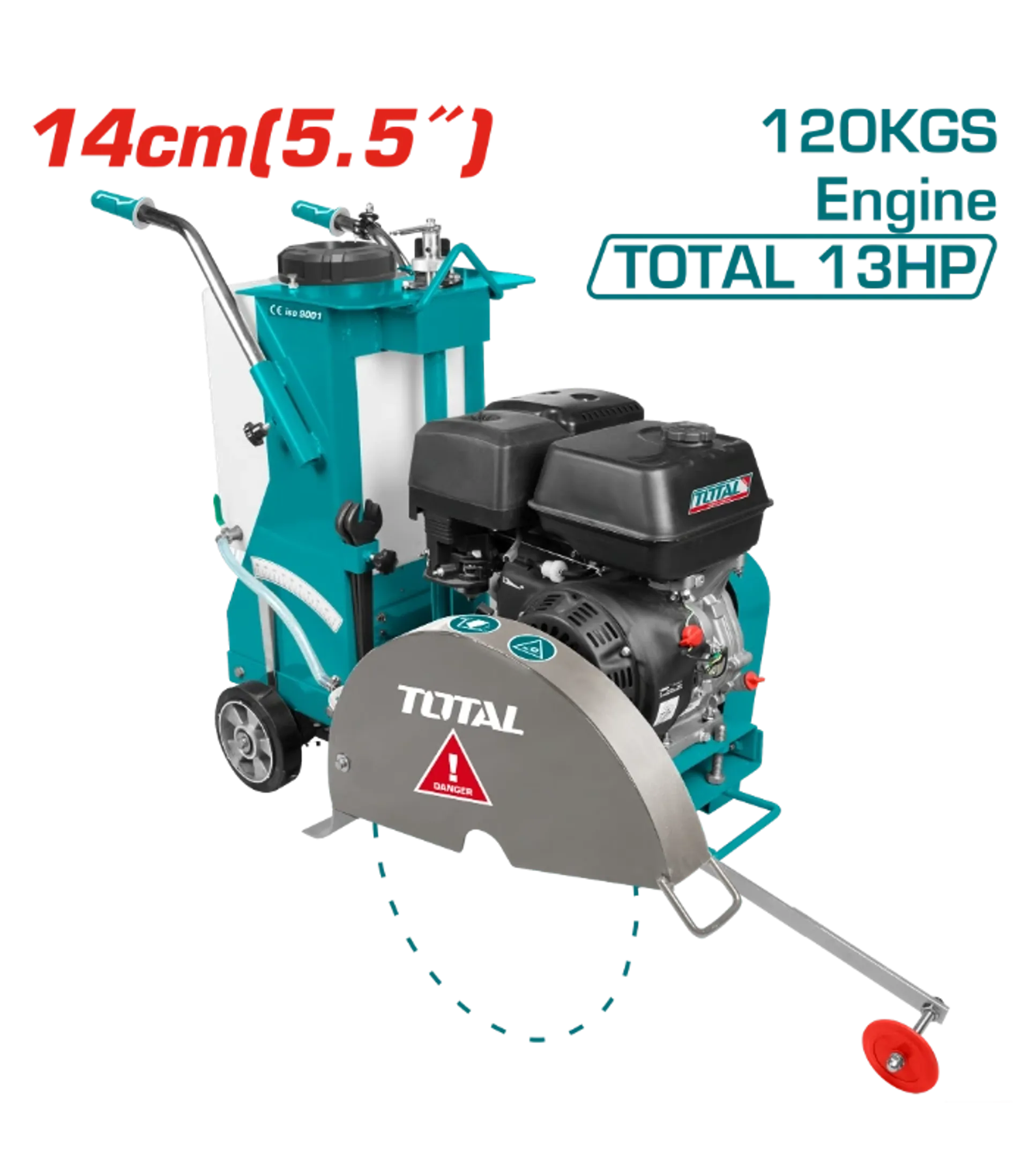 БЕНЗИСНКА ПИЛА ЗА БЕТОН И АСФАЛТ 9.60kW/13.00HP-2 TOTAL TP1016-2