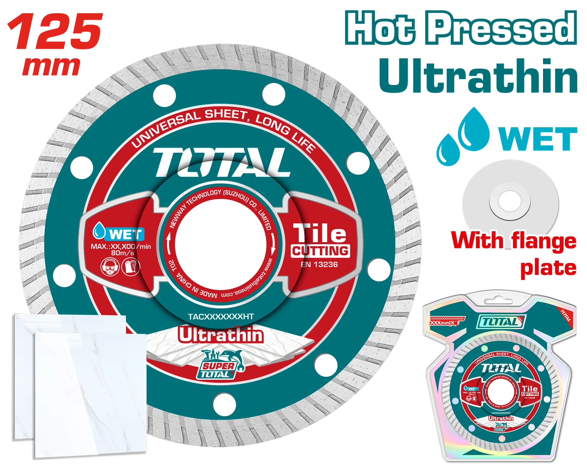 Disk diamanti TOTAL 125×0.8mm turbo i hollë – TAC2131251HT