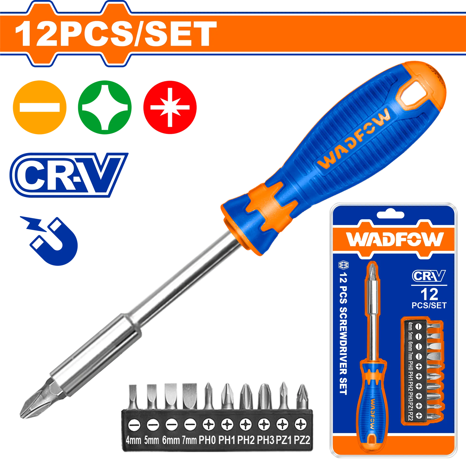 Komplet nga 12 bit për kaçavide WADFOW WSS1612