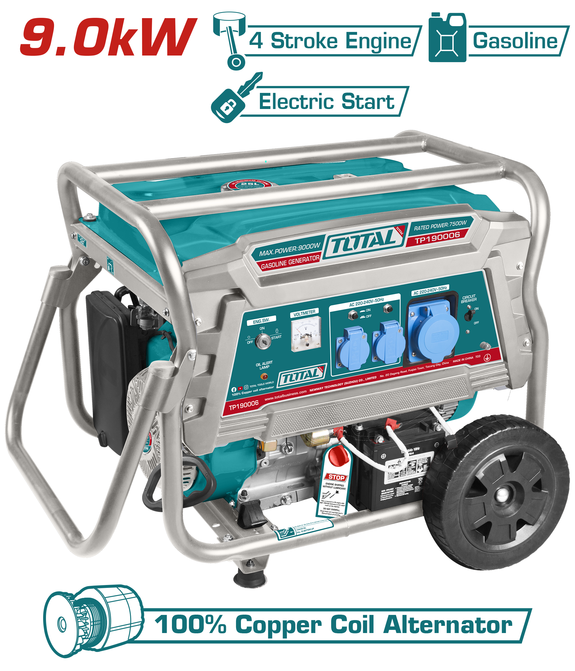 Agregat 9500W benzine TOTAL TP190006