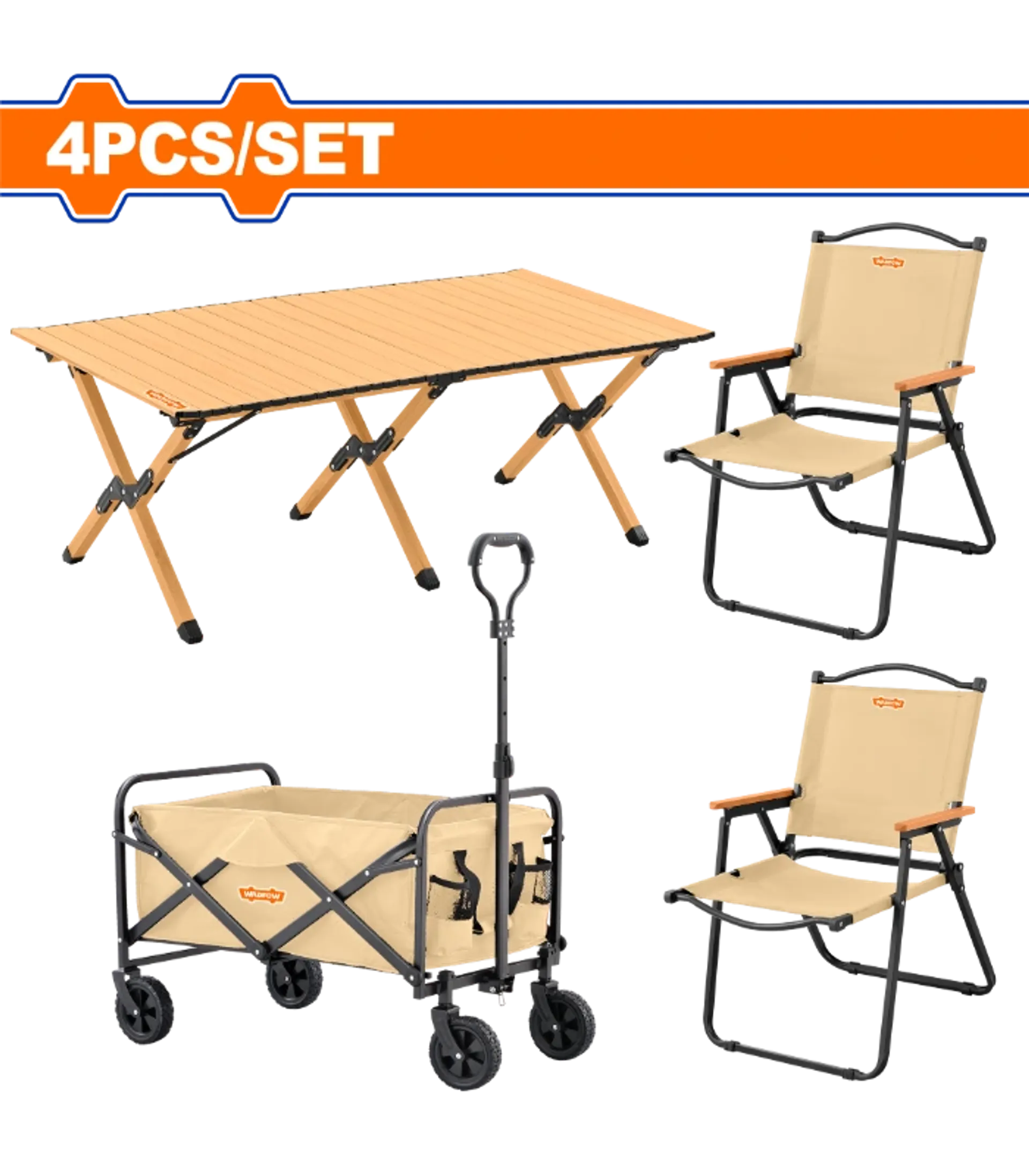 Set për kampim tavolina+karrige+karruce 4/1 WADFOW WCPS9101