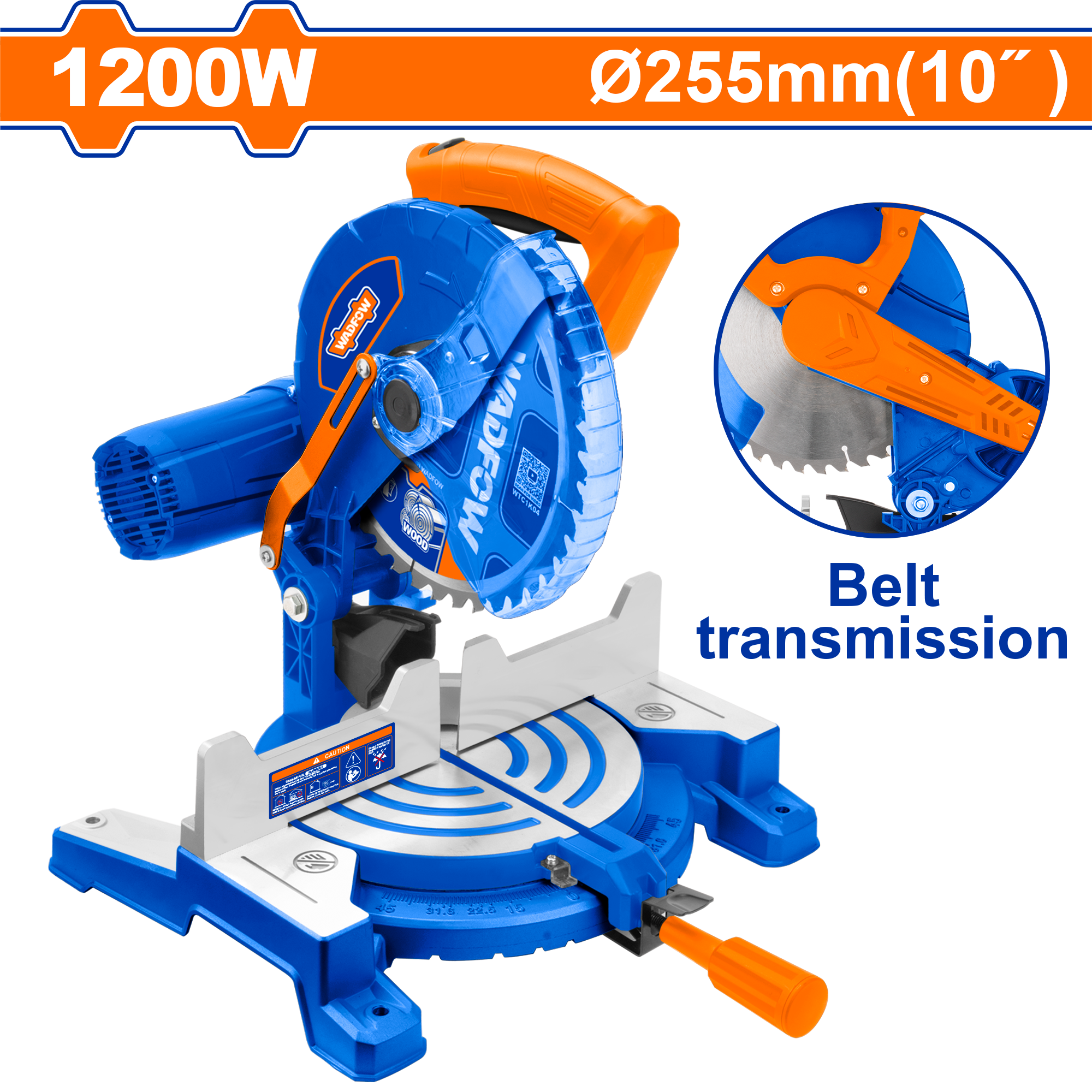 Makinë circular tavoline për drusht 255mm 1200W WADFOW WXD12001