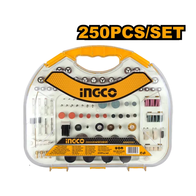 Додатоци за дремел INGCO 250 парчиња AKMG2501