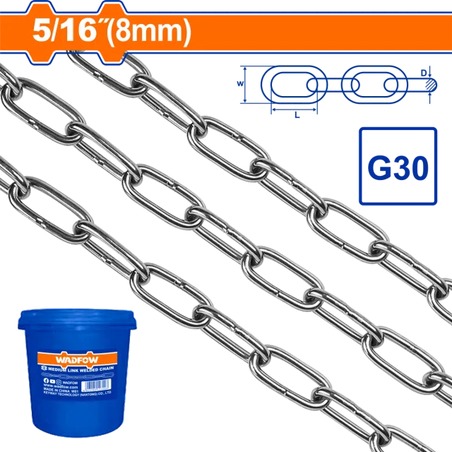 Zinxhir WADFOW 8mm trashje 1M gjatësi (çmimi për 1M) – WTLT1B08