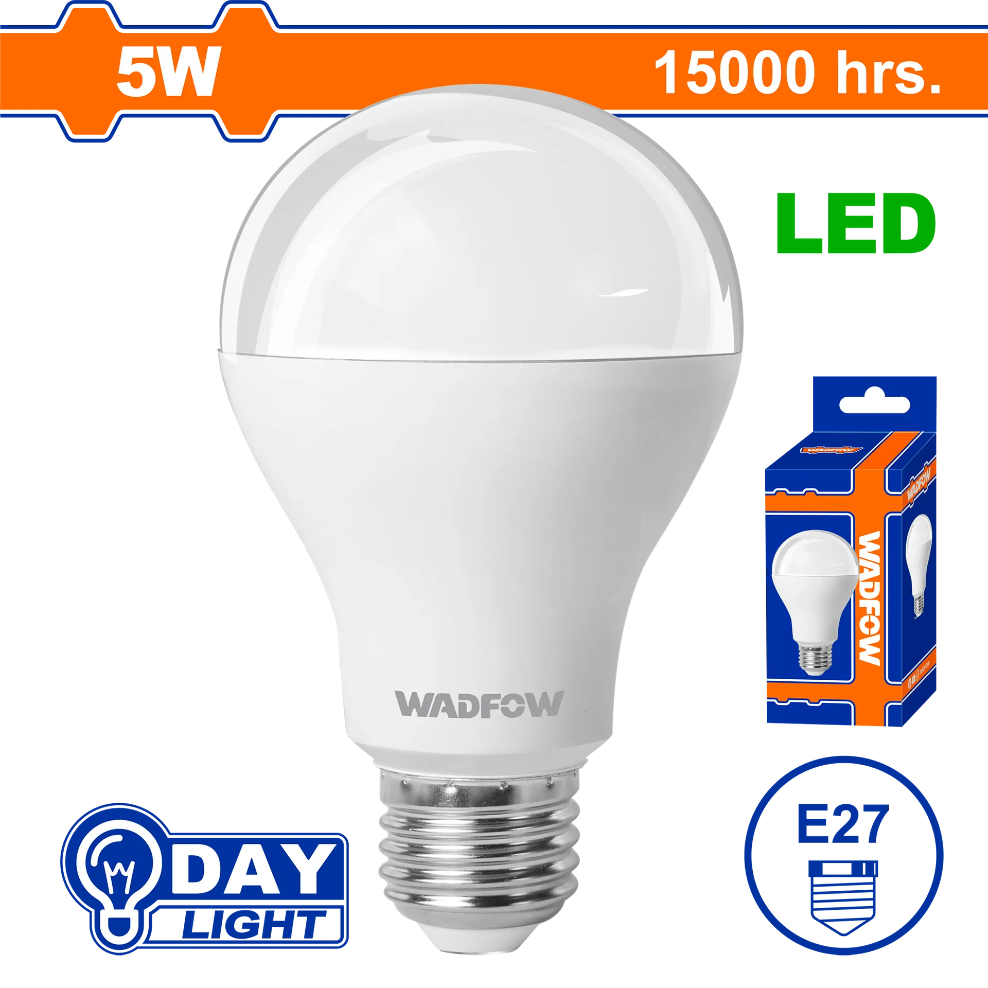 ЛЕД сијалица 5w E27 6500K WADFOW WDN15051