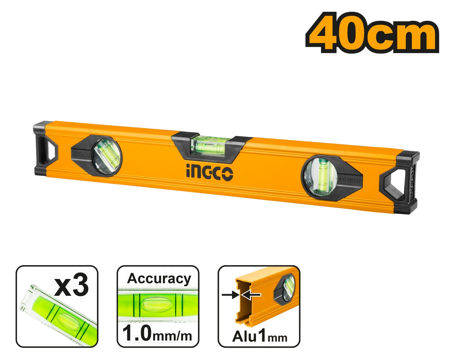 Nivelë ujore INGCO 40CM HSL18040
