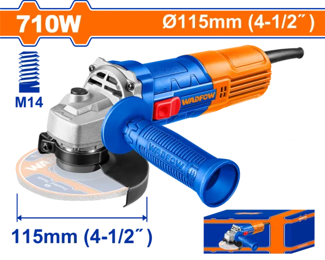 ЕЛЕКТРИЧНА АГОЛНА БРУСИЛКА 710W 115mm WADFOW WAG15761