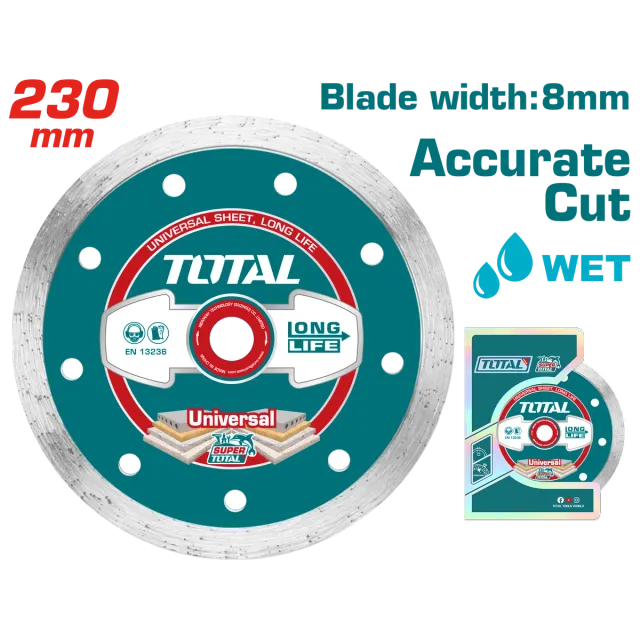 Disk diamanti 230mm universal accurate cut TOTAL TAC2122303