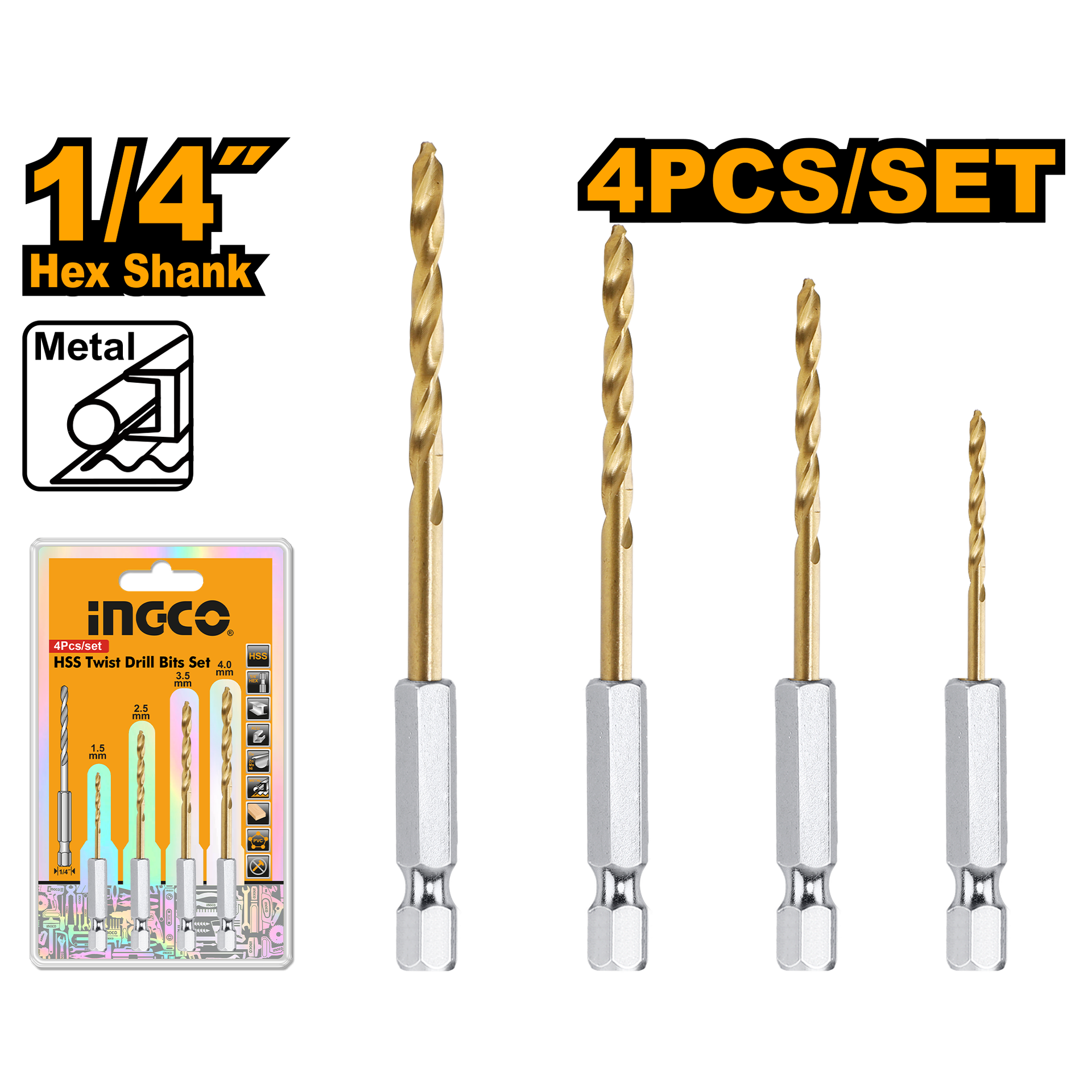 Сет бургии за метал INGCO 5/1 HSS – AKD1401