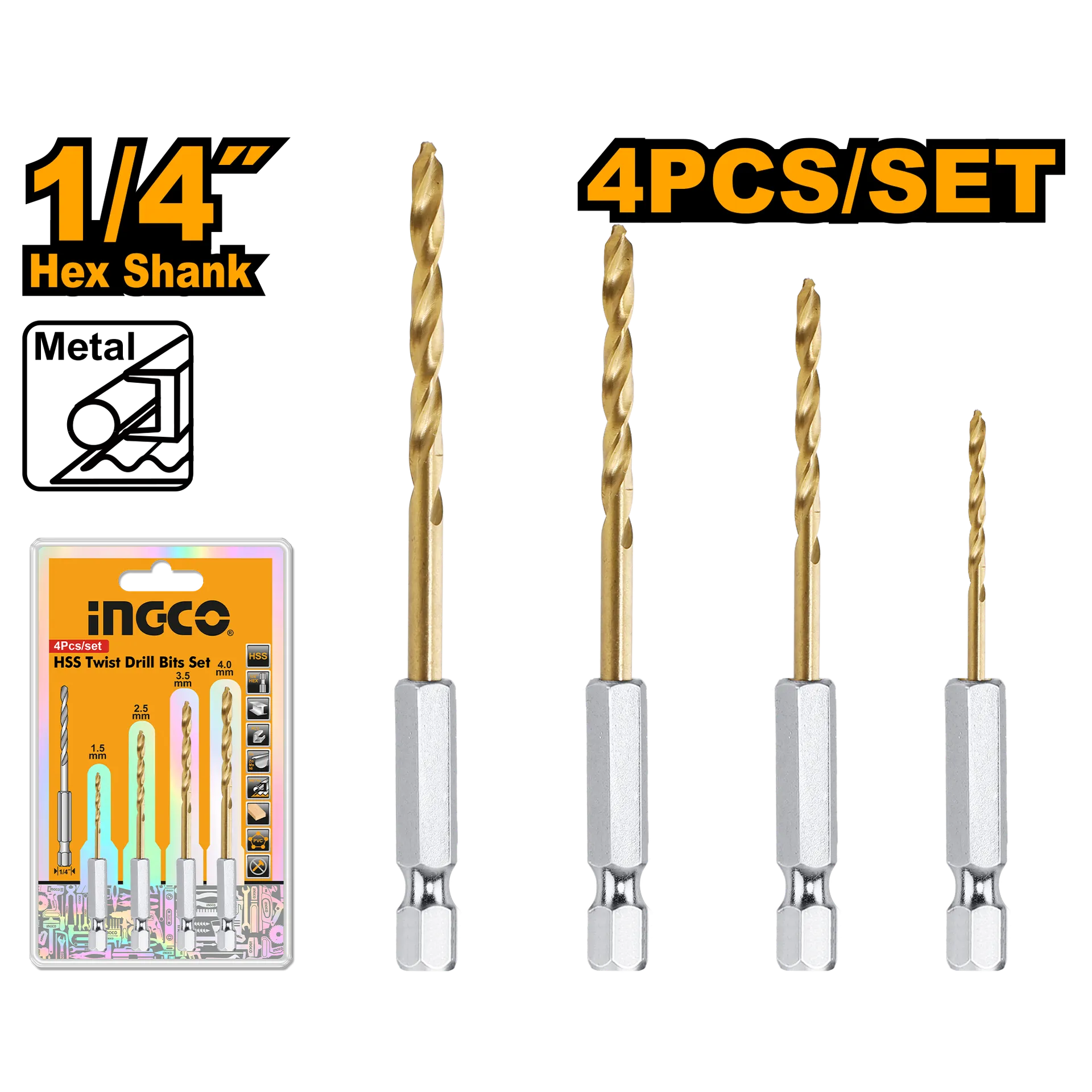 Set puse për metal INGCO 5/1 HSS - AKD1401