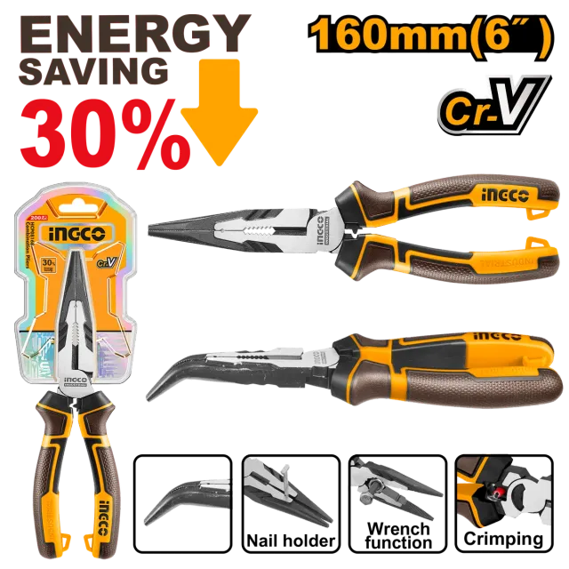 Pincë hundë spicë e lakuar 160mm INGCO HHBNP28160