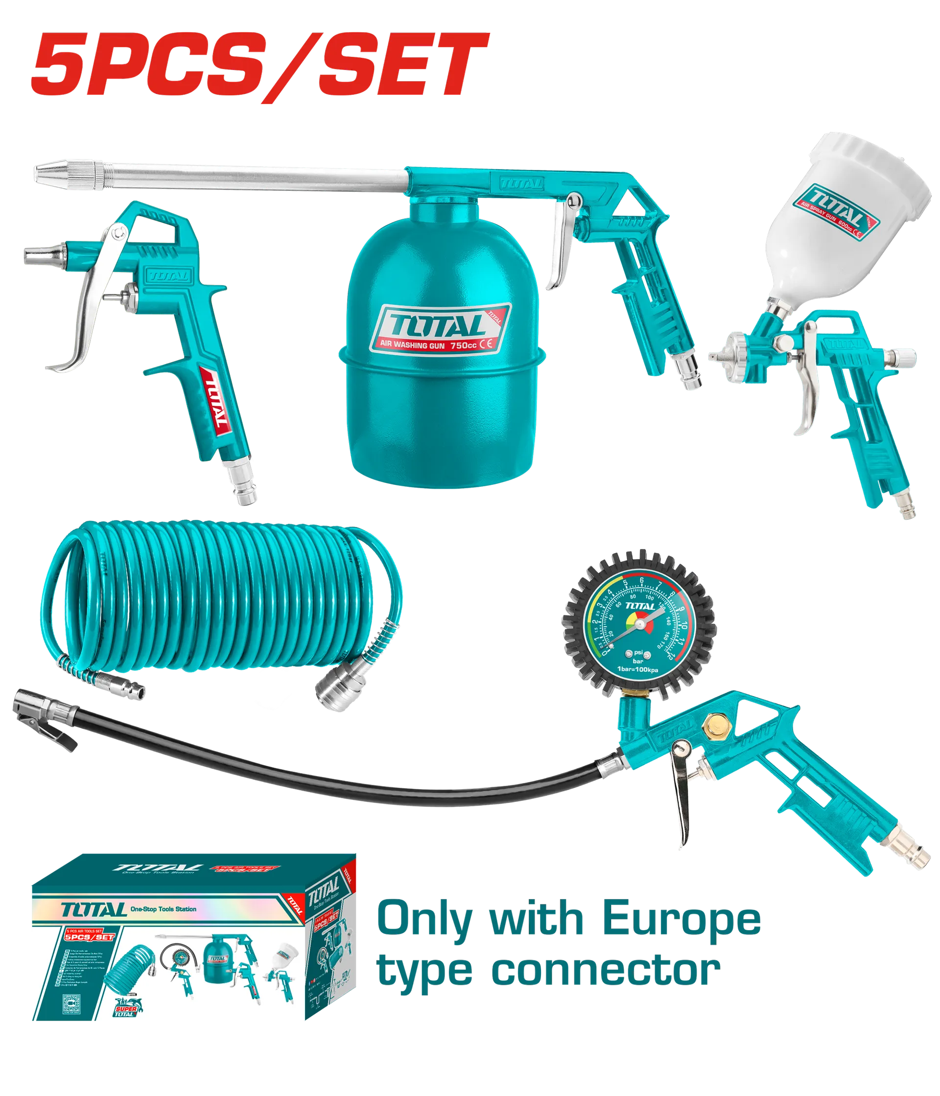 Set pneumatik për ngjyrë TOTAL 5/1 TATK053