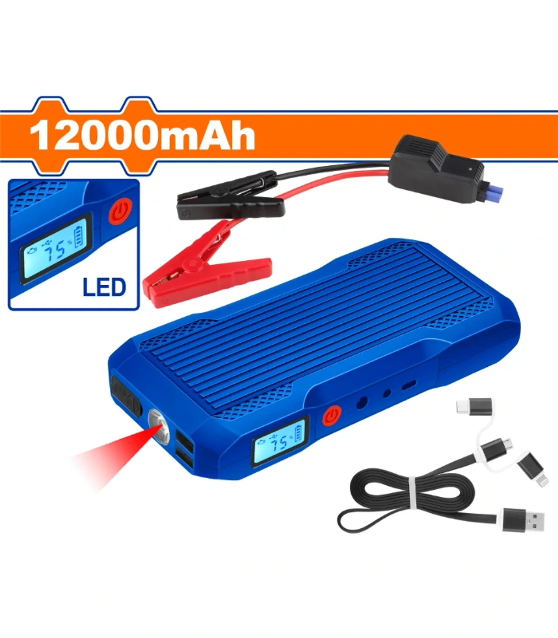 Starter makine 12000mAh bateria WADFOW – WLY1512