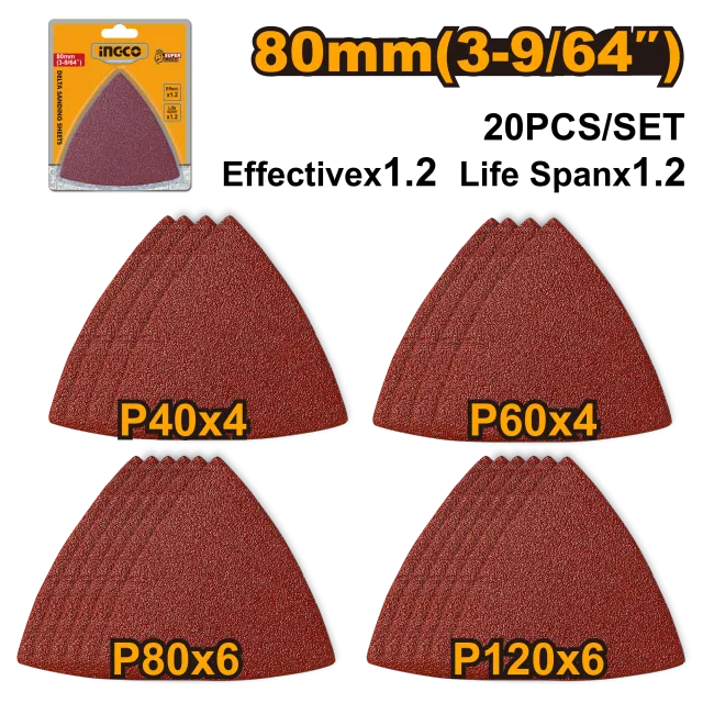 ШМИРГЛИ СЕТ 20/1 INGCO AKTS080201