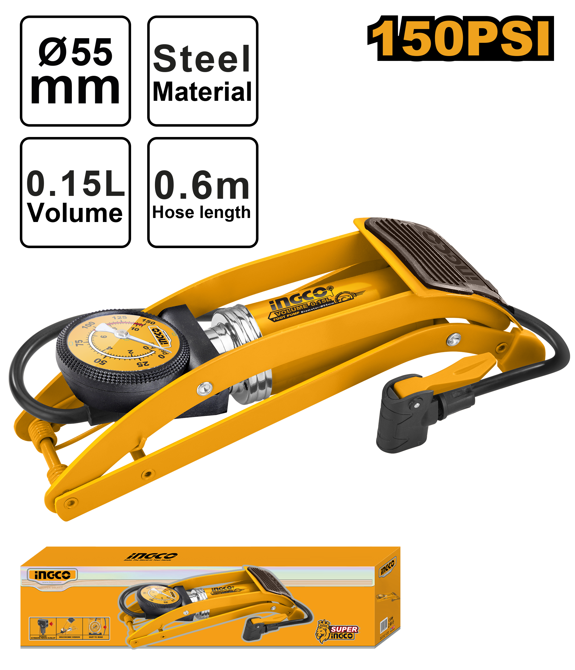 Pompë këmbore INGCO MPP5511