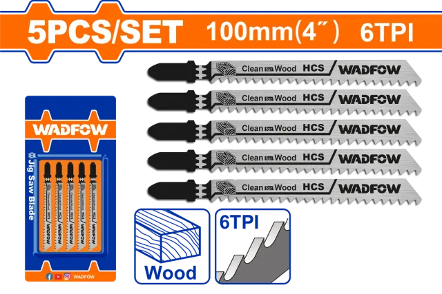 СЕТ од 5 ПИЛИ за УБОДНА 74mm CLEAN WOOD WADFOW WJB101D