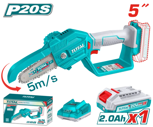 БАТЕРИСКА МОТОРНА ПИЛА ЗА ГРАНКИ 1×2.0Ah TOTAL TGSLI20581
