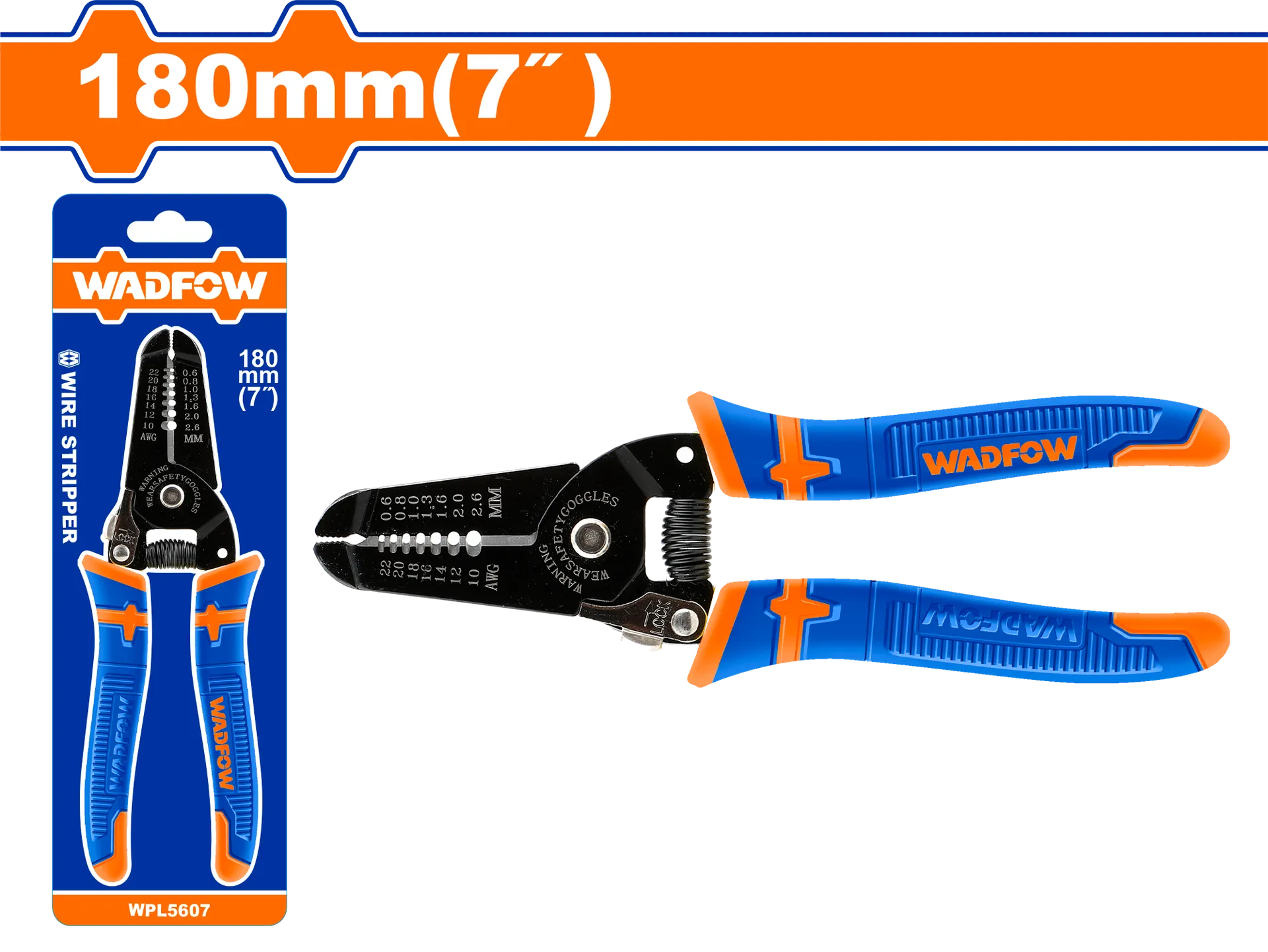 КЛЕШТИ ЗА ОДЖИЛУВАЊЕ КАБЕЛ 180mm WADFOW WPL5607