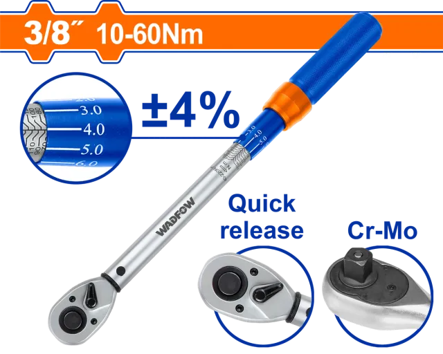 Çelës momenti ratchet 3/8″ 10-60NM WADFOW WWQ6D11