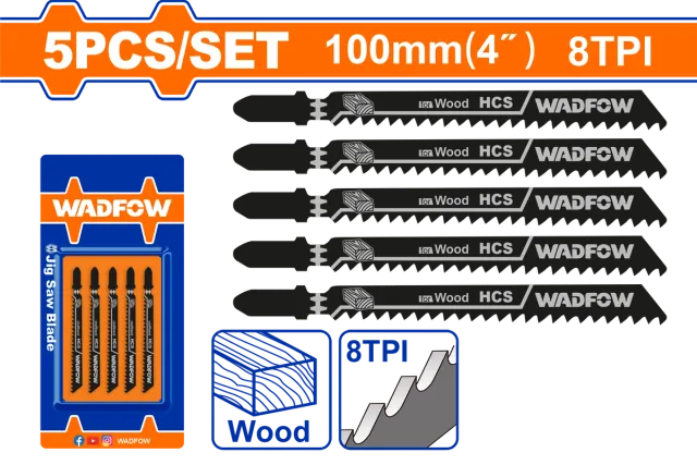 СЕТ од 5 ПИЛИ за УБОДНА 74mm BASIC WOOD WADFOW WJB111C