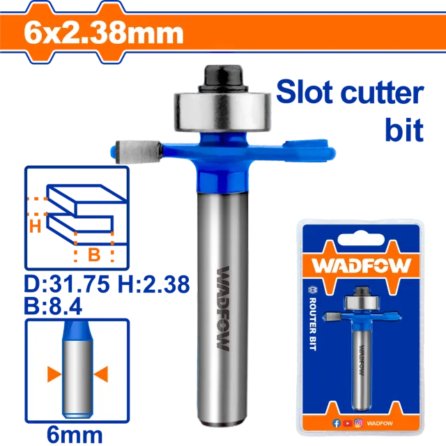 Freza për frezë për brazdë 6mm WADFOW WRG4402