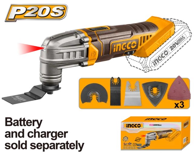 БАТЕРИСКИ Повеќенаменски алат (Мултитул) 20V СОЛО БЕЗ БАТЕРИИ – INGCO CMLI2022