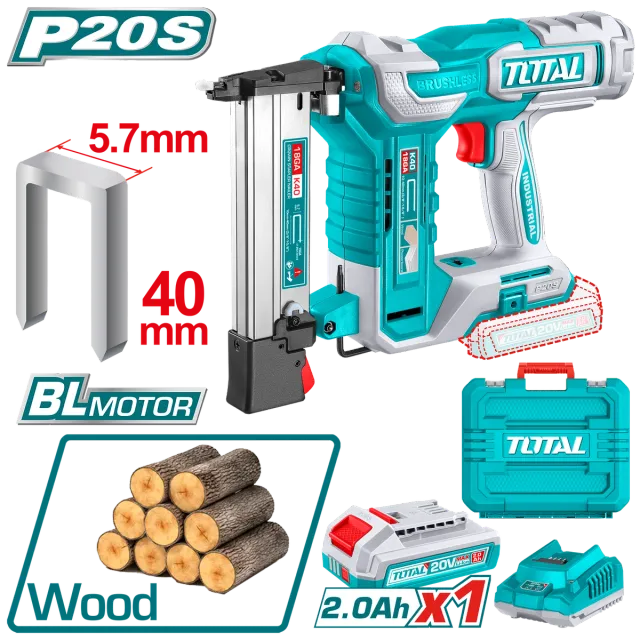 Perforator bateri 18GA 20V 1×2.0Ah TOTAL TCSNLI6008