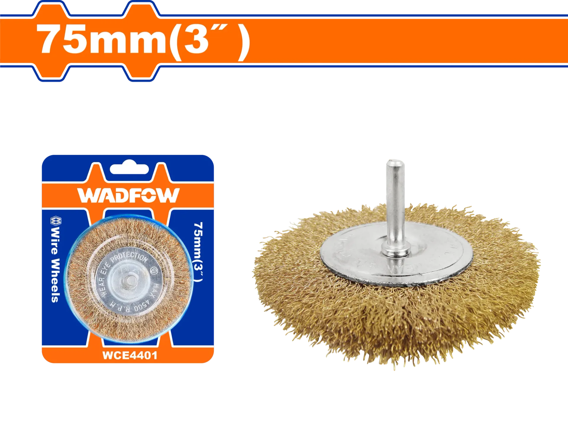 ЧЕТКА МЕСИНГАНА 75mm ЗА ПЕСТРОШПИЛ WADFOW WCE4401