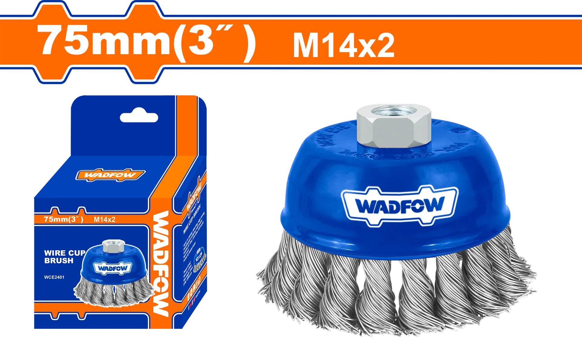 Furça metalike M14 75mm për çmirësuese WADFOW WCE2401