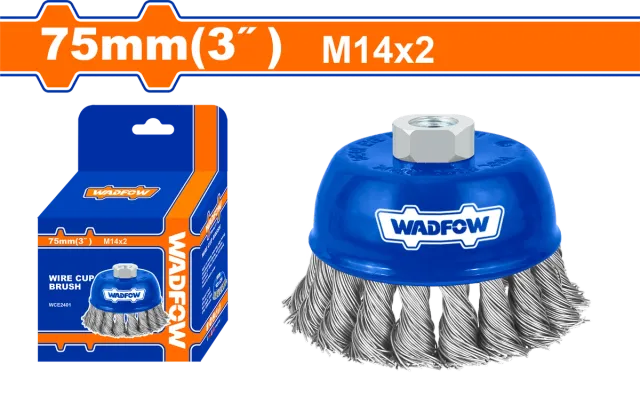 МЕТАЛНА ЧЕТКА M14 75mm ЗА БРУСАЛКА WADFOW WCE2401