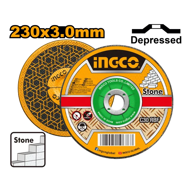 БРУСЕН КАМЕН ЗА БЕТОН 230×3.0mm ВДЛАБНАТ INGCO SCD302301