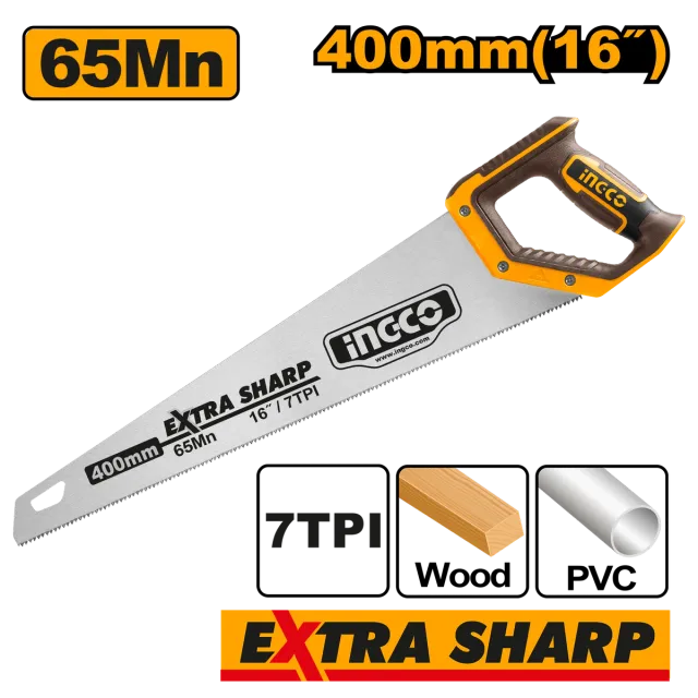 Sharrë dorore INGCO 400mm për drusht dhe plastikë – HHAS15400