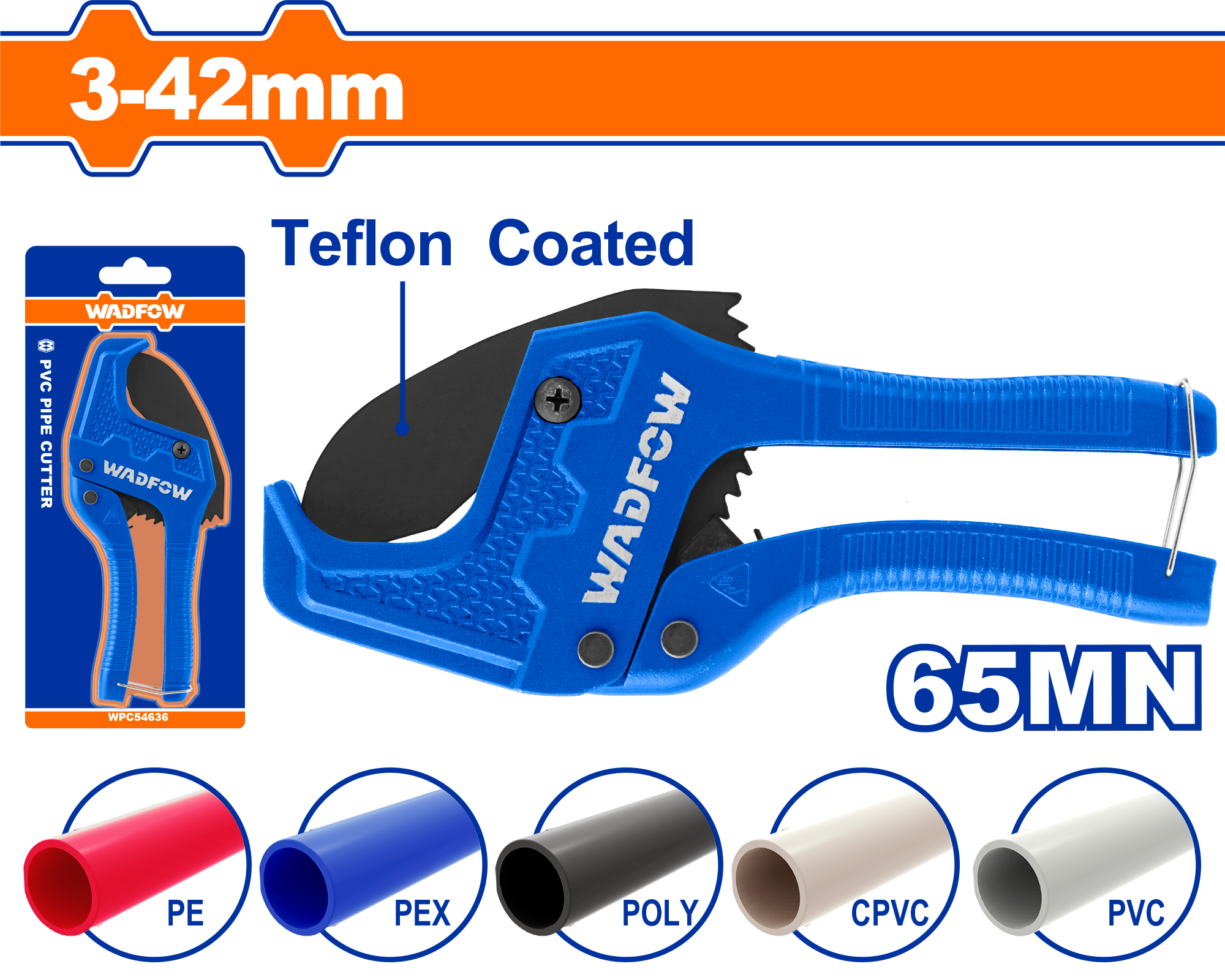 Alat za prerje për PVC tuba 3-42mm WADFOW WPC54642
