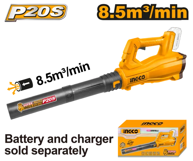 АСПИРАТОР ДУВАЧ 20V FLEX 8.5m3/min СОЛО БЕЗ БАТЕРИИ INGCO CABLI20323