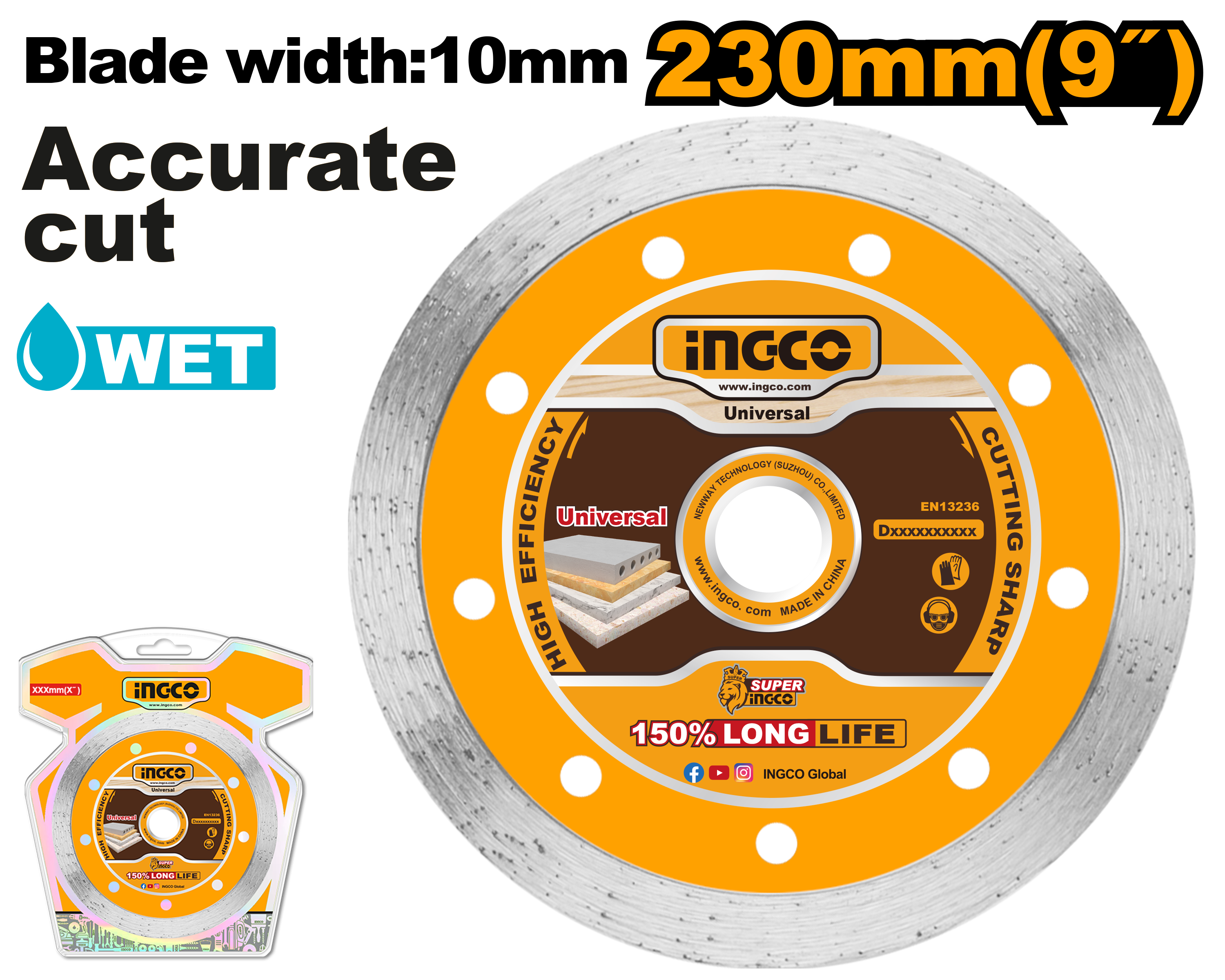 Disk diamanti INGCO 230mm pllaka DMD022301