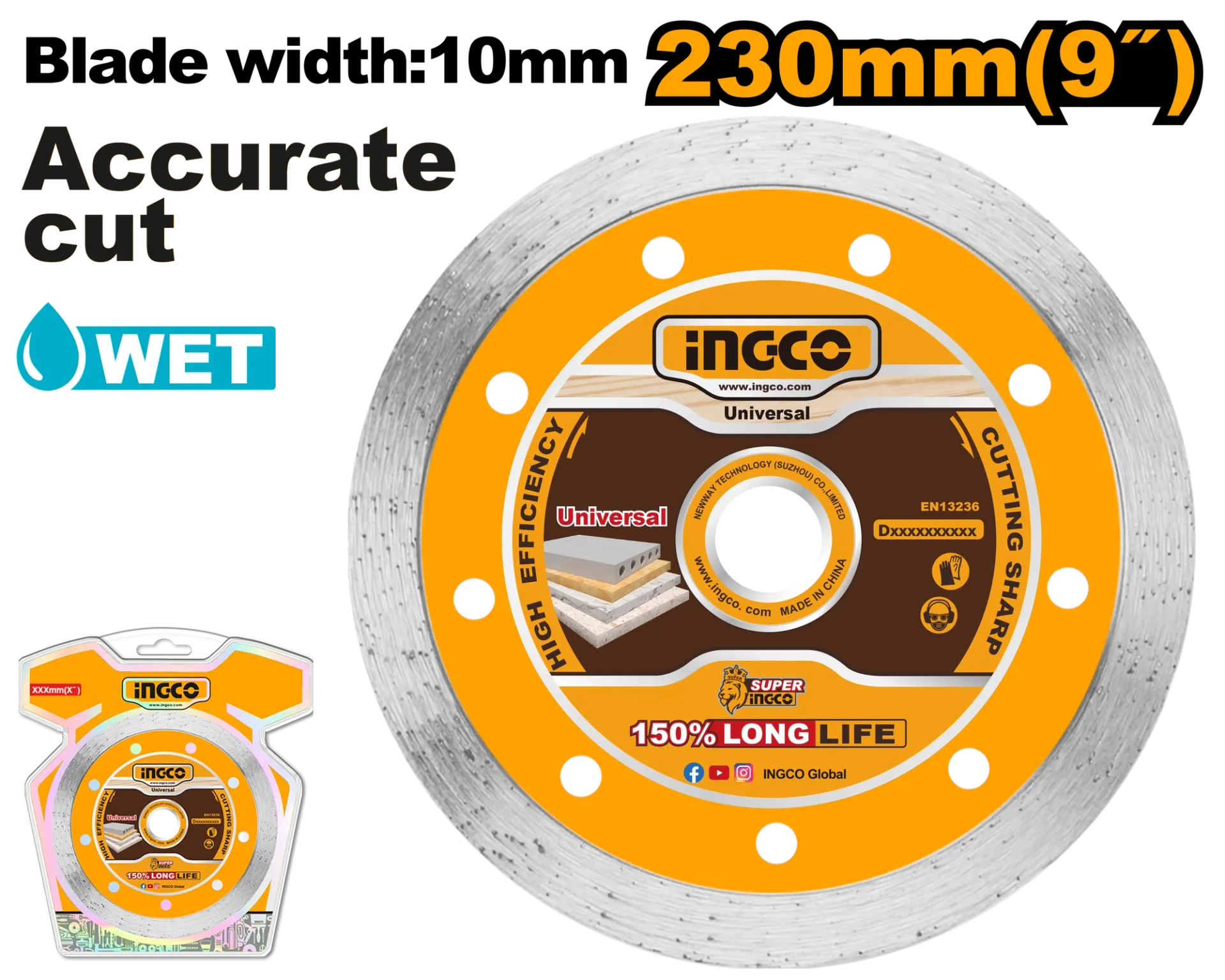 Disk diamanti INGCO 230mm pllaka DMD022301