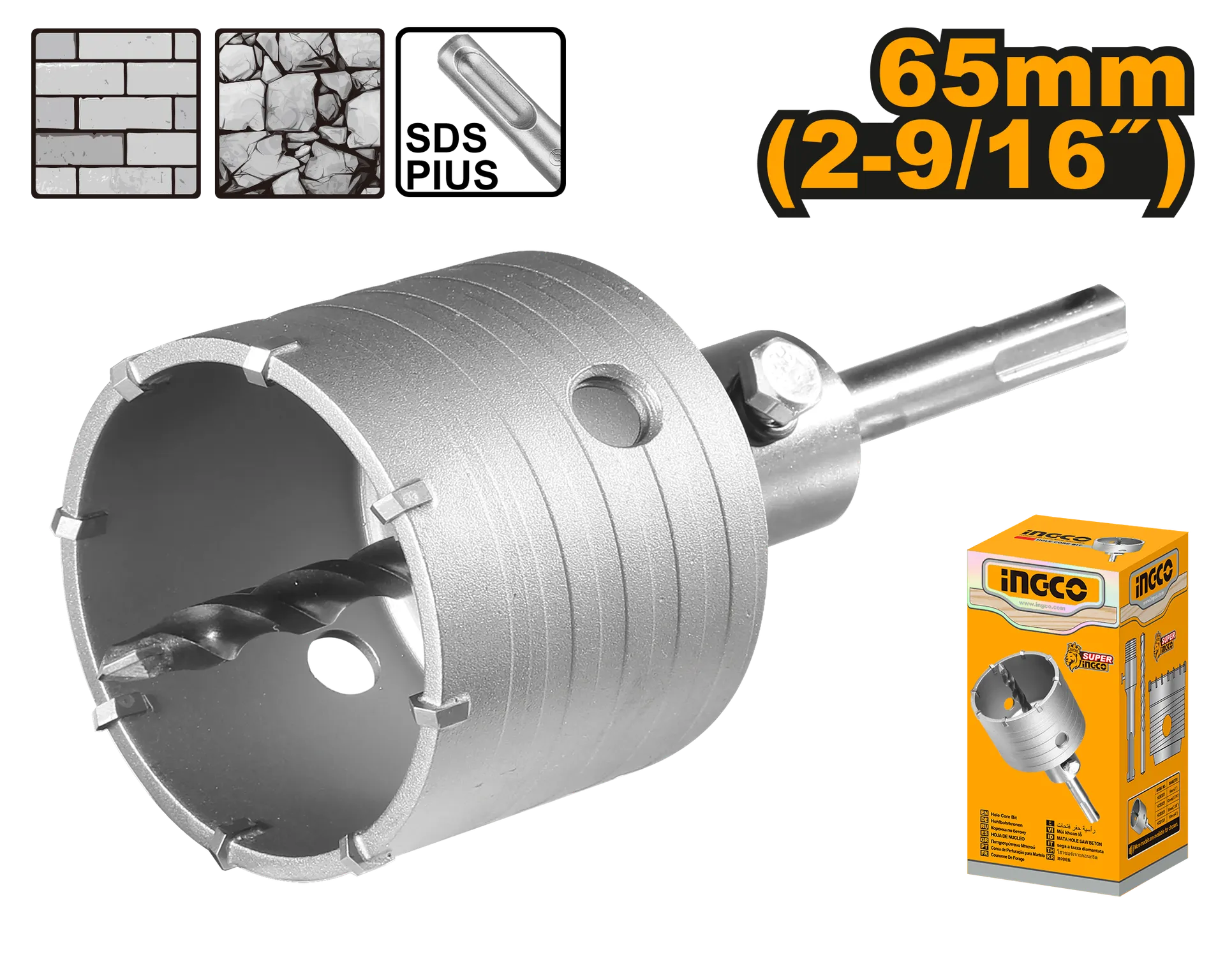 Kurorë për beton INGCO 65mm HCB0651