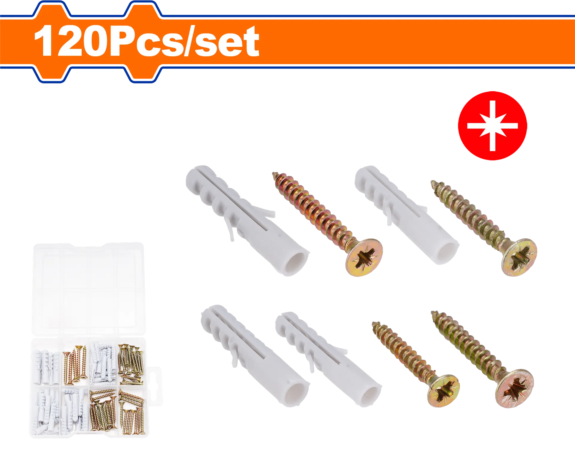 Komplet me maje dhe spirale 120 copë WADFOW WXT3B01