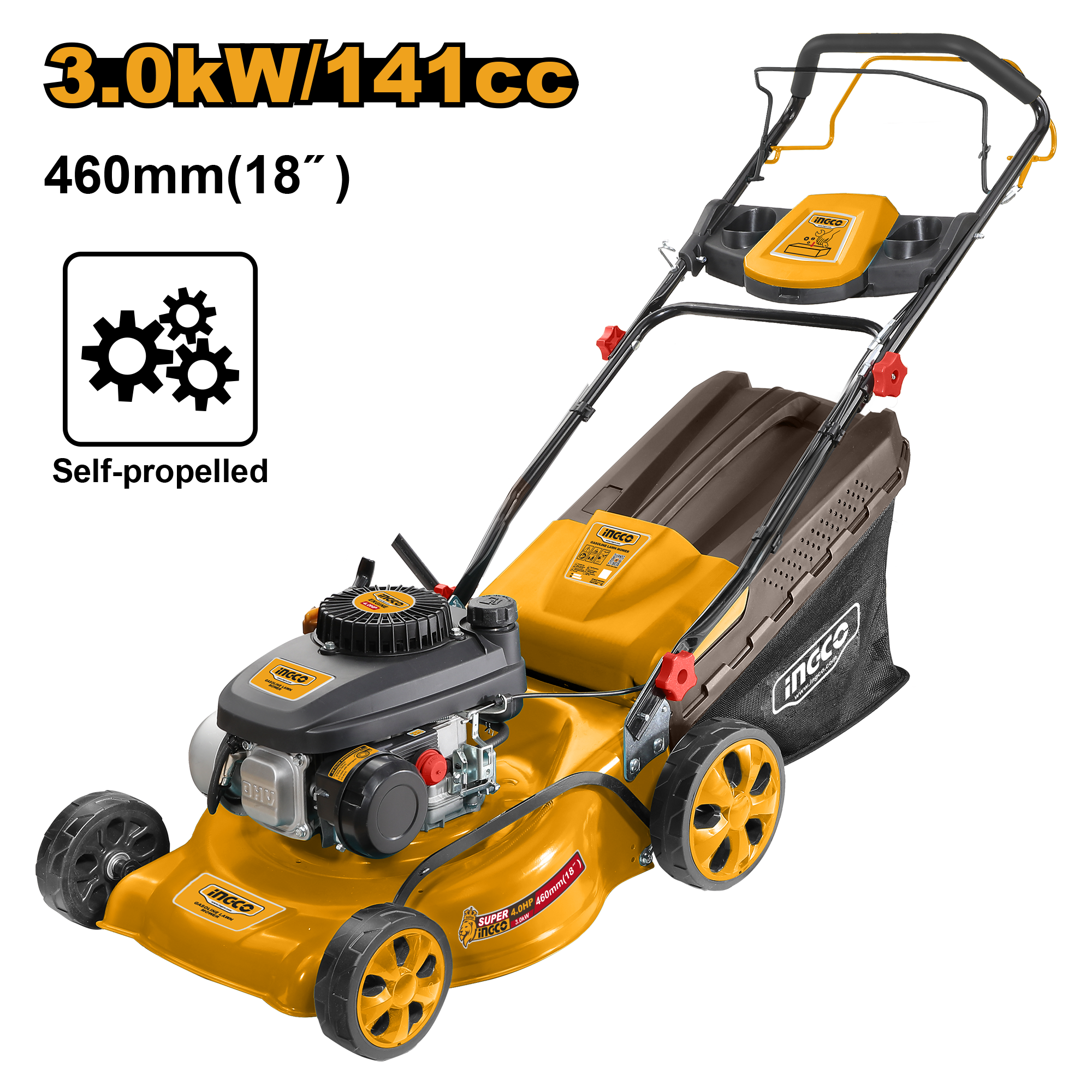 Kositëse bari INGCO me benzinë 3.0KW vetëlëvizëse – GLM141182