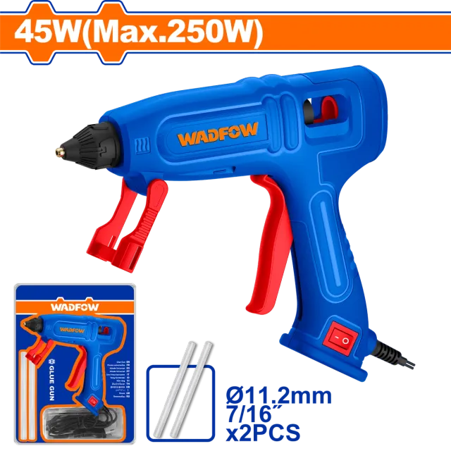 ЕЛЕКТРИЧЕН ПИШТОЛ ЗА ЛЕПЕЊЕ СО СИЛИКОНСКИ СТАПЧИЊА 250W WADFOW – WGL4608
