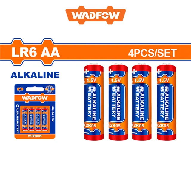 Bateri alkaline 1.5V AA (LR6) set 4/1 WADFOW WJX2K05