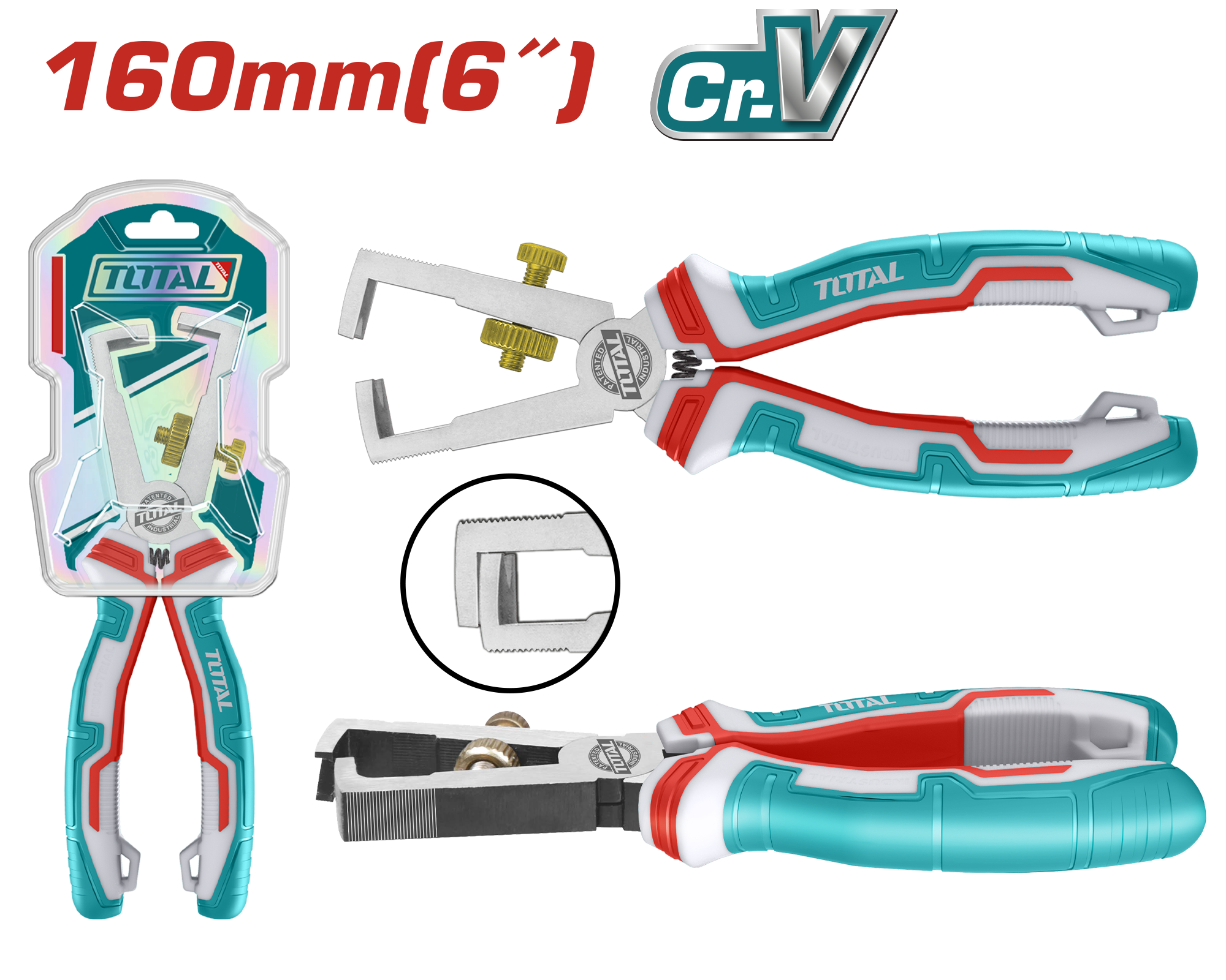 Preze elektrikisti për çveshje kabli 160mm TOTAL THT25616