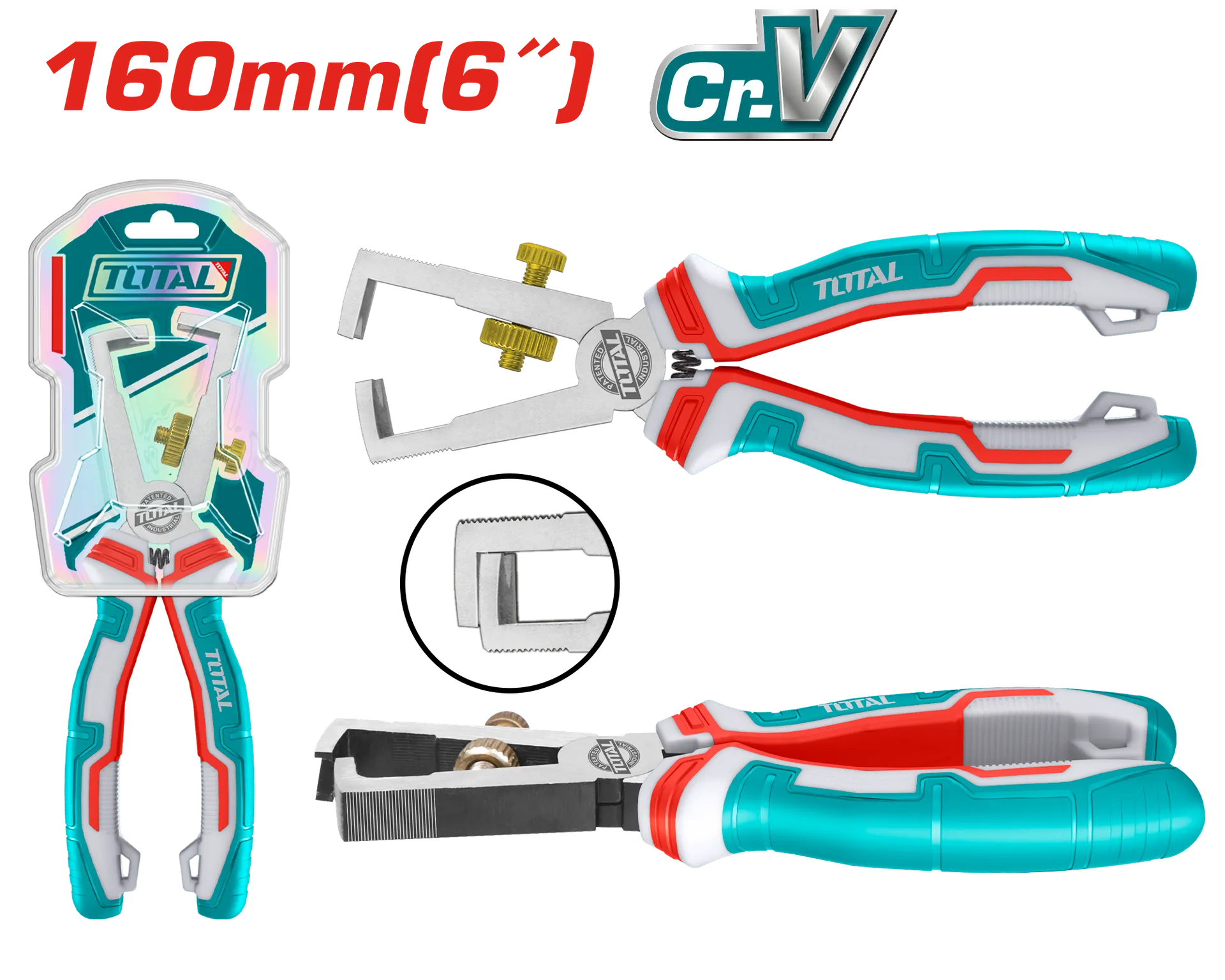 Preze elektrikisti për çveshje kabli 160mm TOTAL THT25616