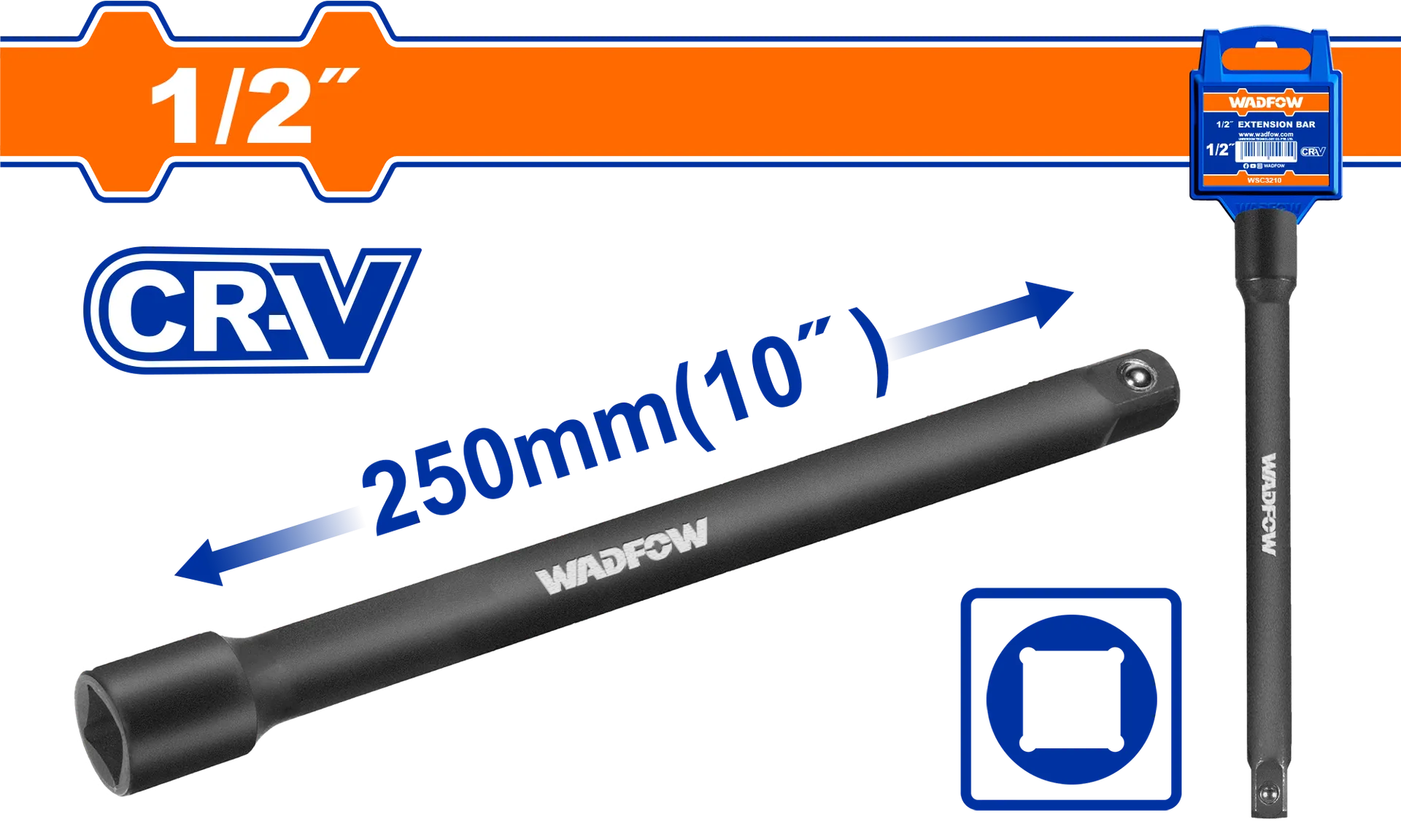 1/2″ Zgjatim patent i zinj 250mm WADFOW WMS5210