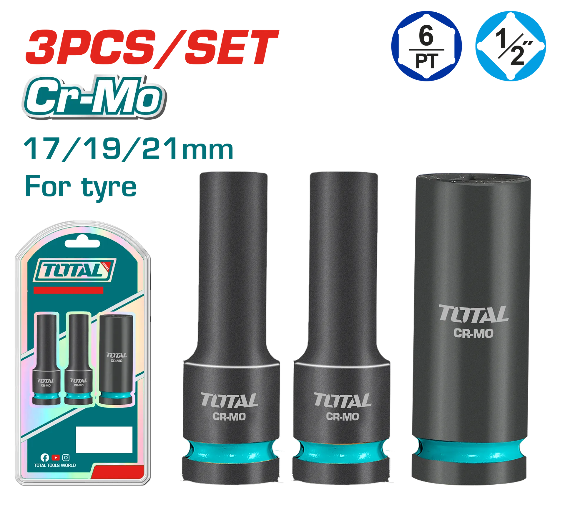 Çelesa patente set 3/1 1/2″ TOTAL THKISD12042L